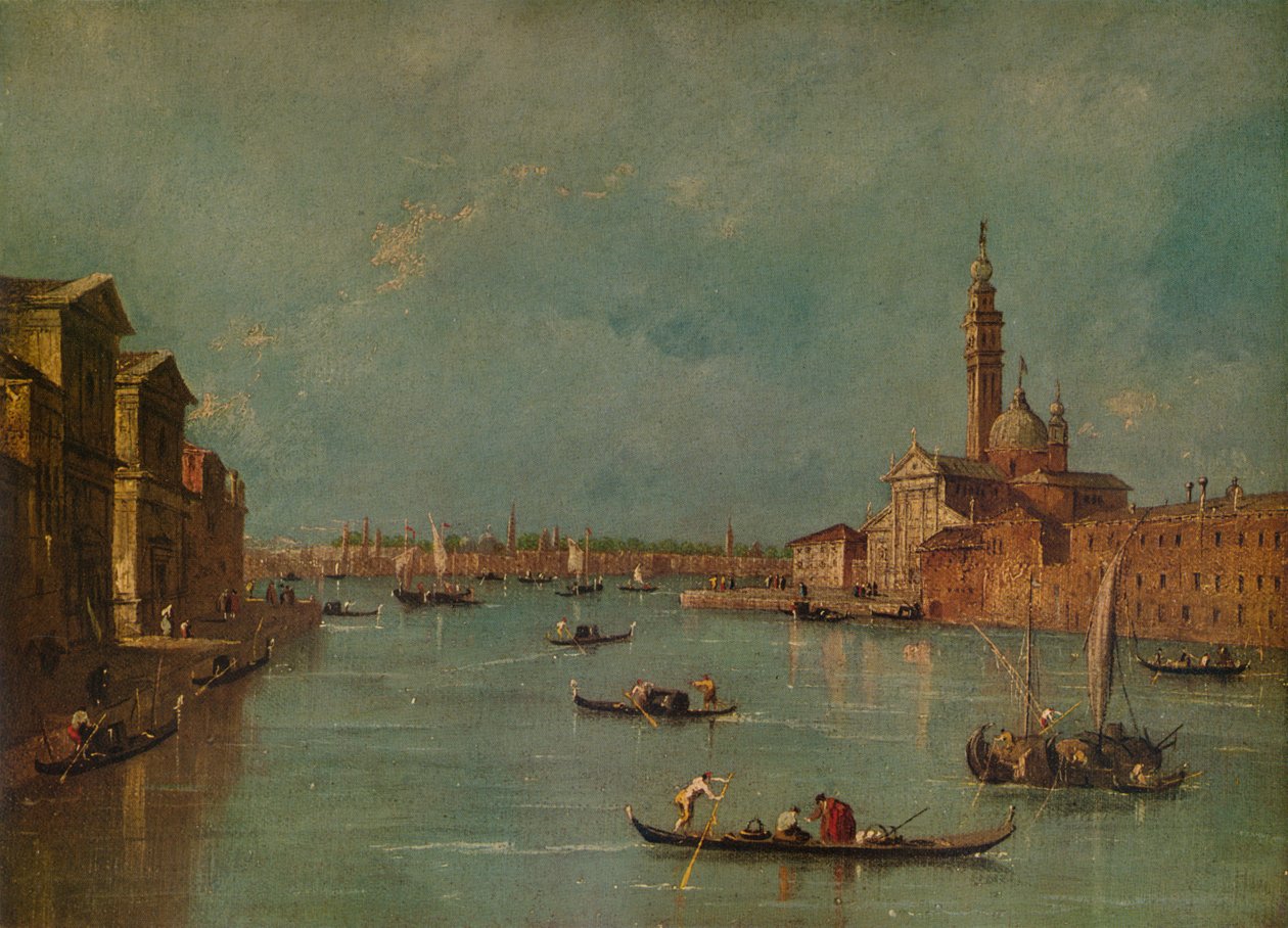 A ilha de San Giorgio, Veneza, c1770, 1938 de Francesco Guardi