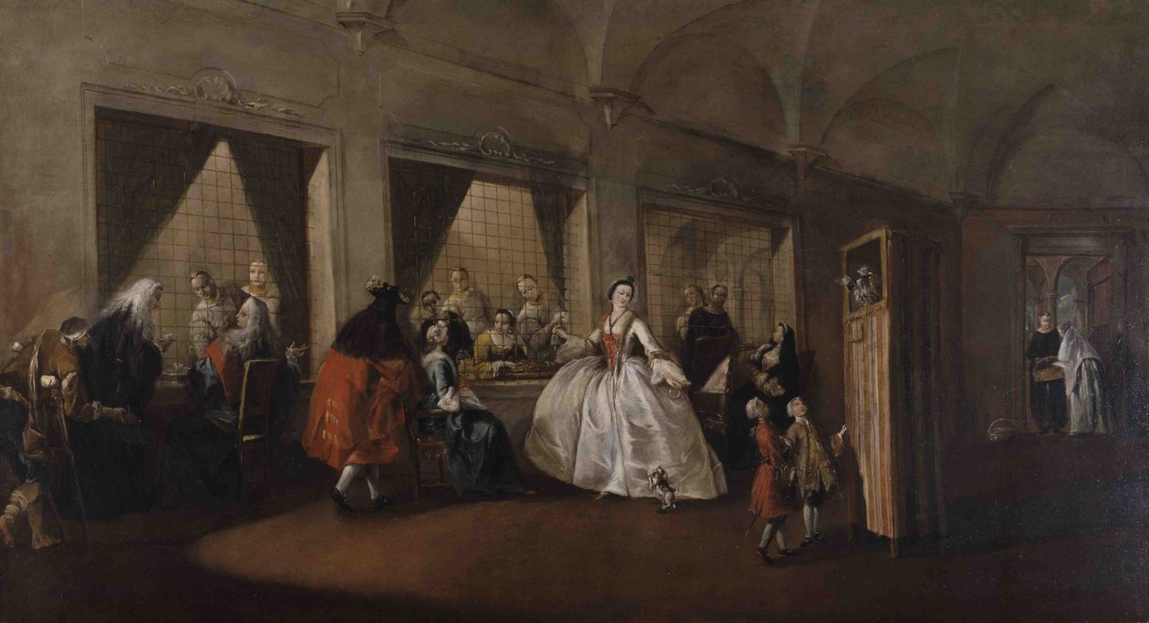 O salão das freiras em San Zaccaria de Francesco Guardi