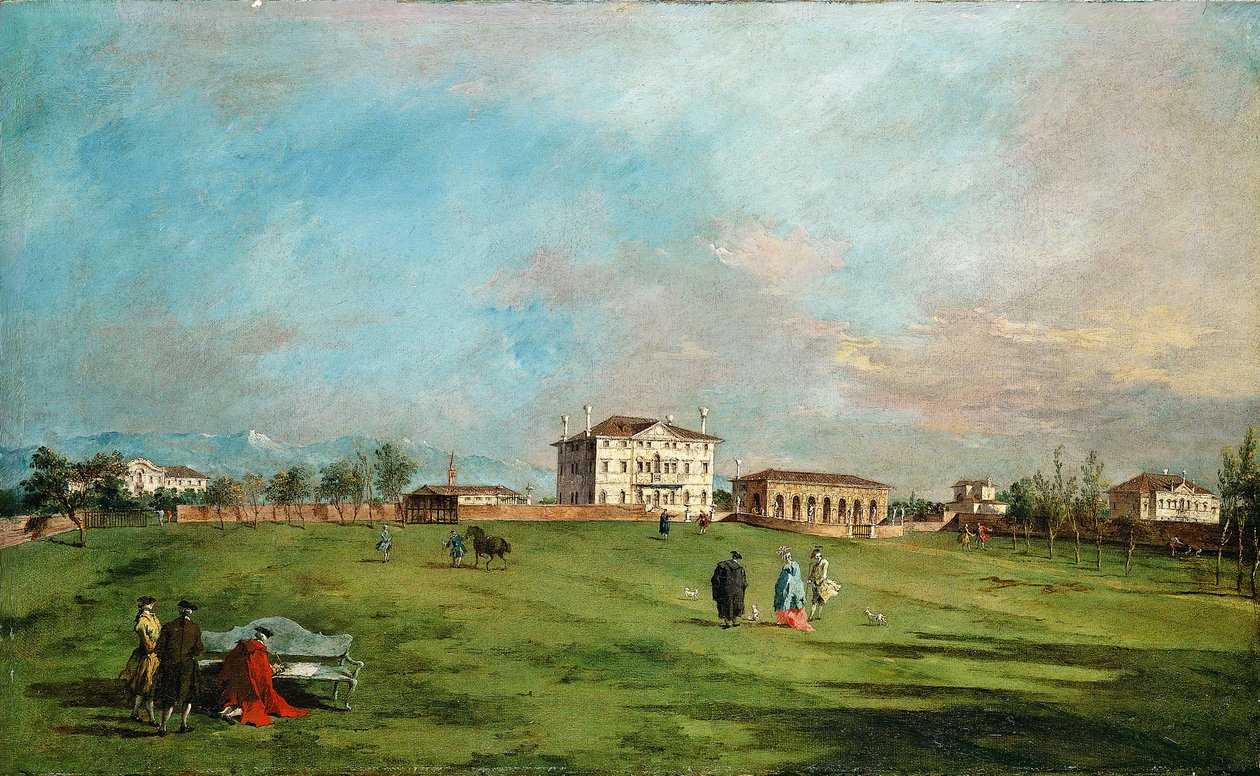 A Villa Loredan, País, início da década de 1780. de Francesco Guardi