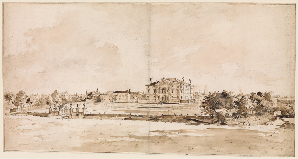 A Villa Loredan, perto de Treviso de Francesco Guardi
