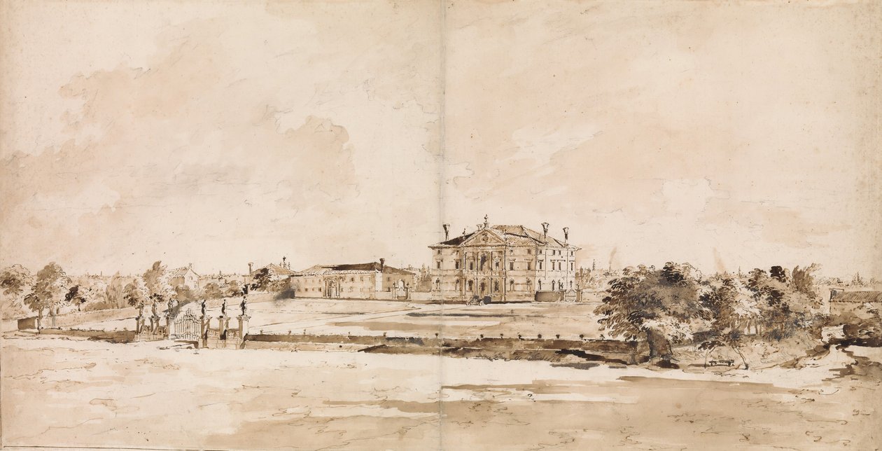 A Villa Loredan, perto de Treviso, ca. 1778. de Francesco Guardi