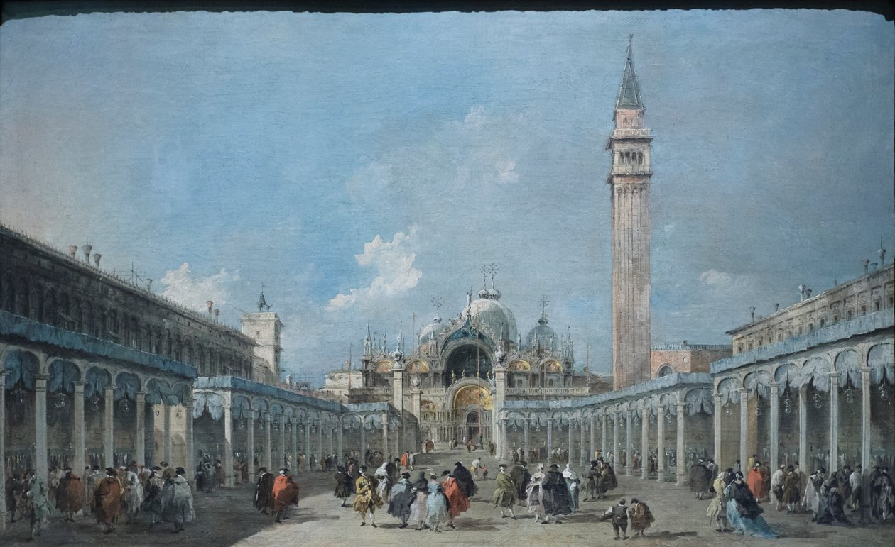A festa da Ascensão na praça de São Marcos, c.1775 (óleo sobre tela) de Francesco Guardi