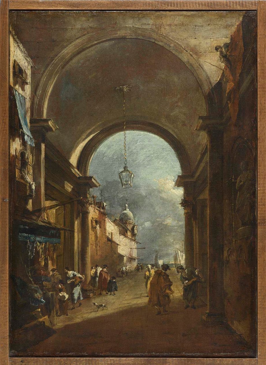 Vista através de um portal de Francesco Guardi
