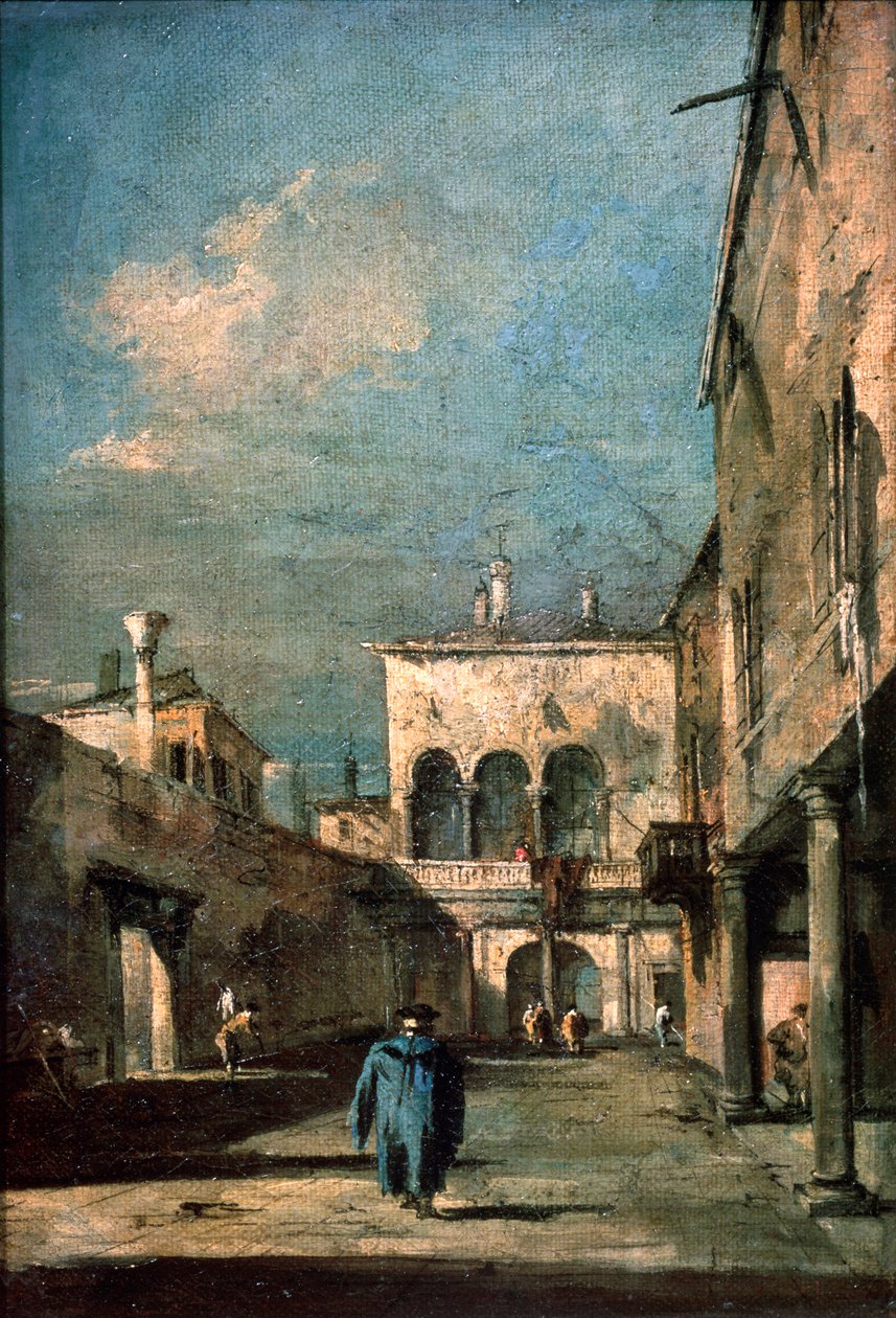Pátio veneziano, década de 1770. de Francesco Guardi