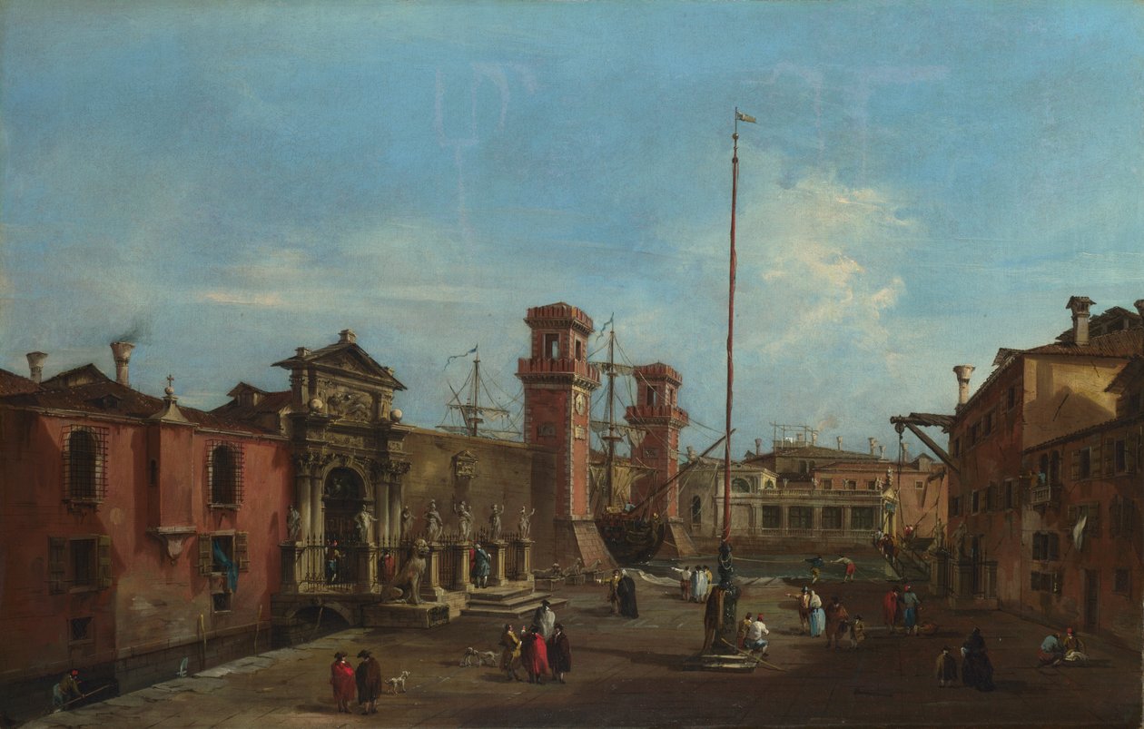 Veneza. O Arsenal, 1755-1760 de Francesco Guardi