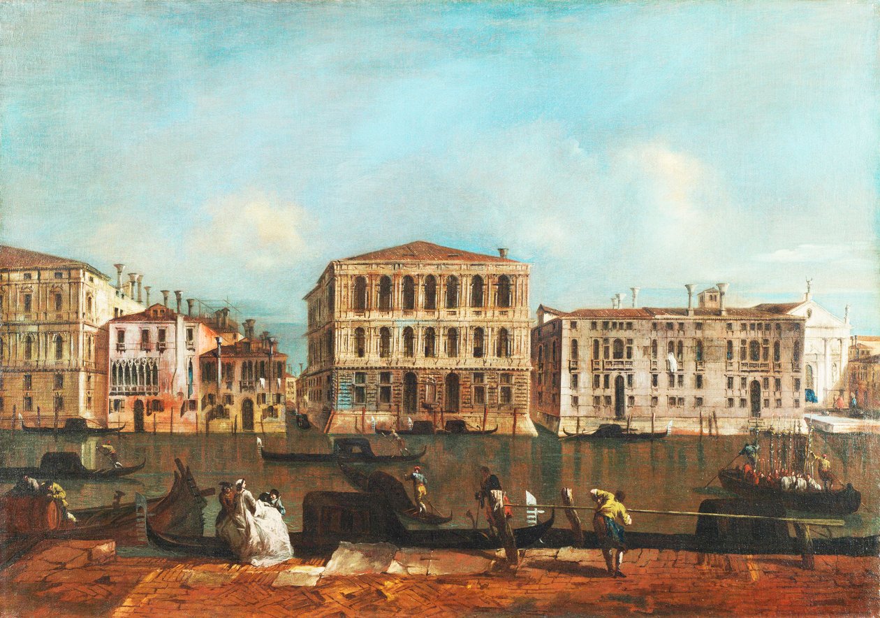 Veneza: O Grande Canal com o Palazzo Pesaro de Francesco Guardi