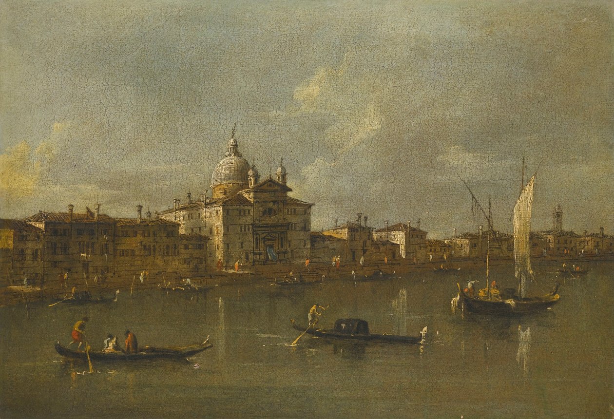 Veneza, vista para a Giudecca e a igreja de le Zitelle de Francesco Guardi