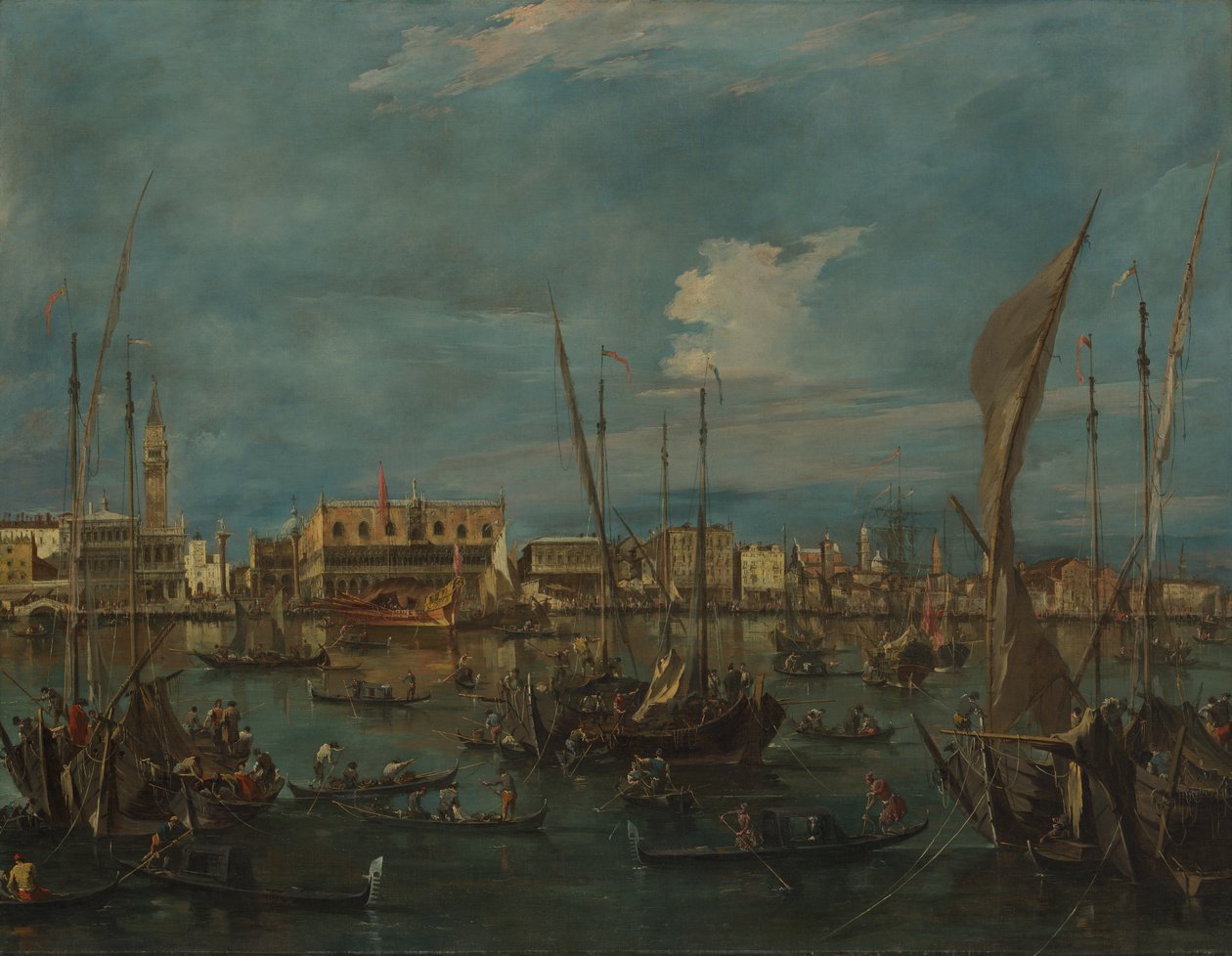 Veneza do Bacino di San Marco, ca. 1765 de Francesco Guardi