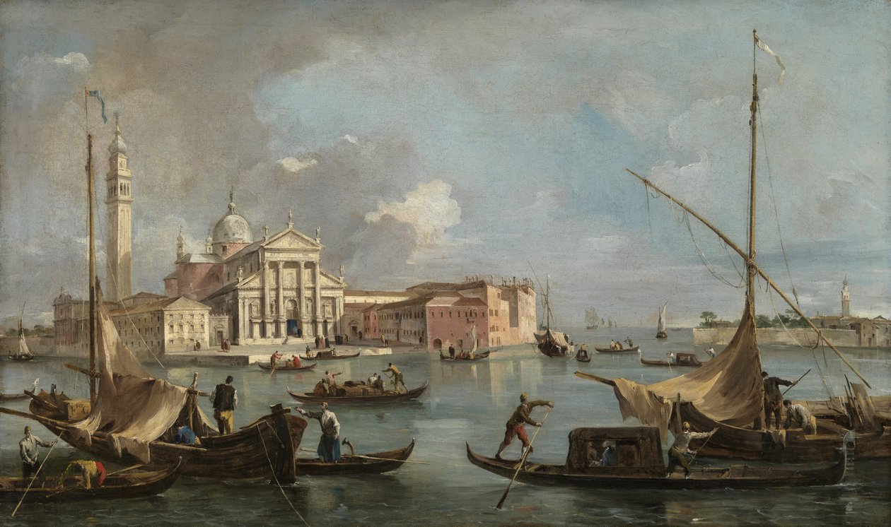 Vista de San Giorgio Maggiore, c.1760 (óleo sobre tela) de Francesco Guardi