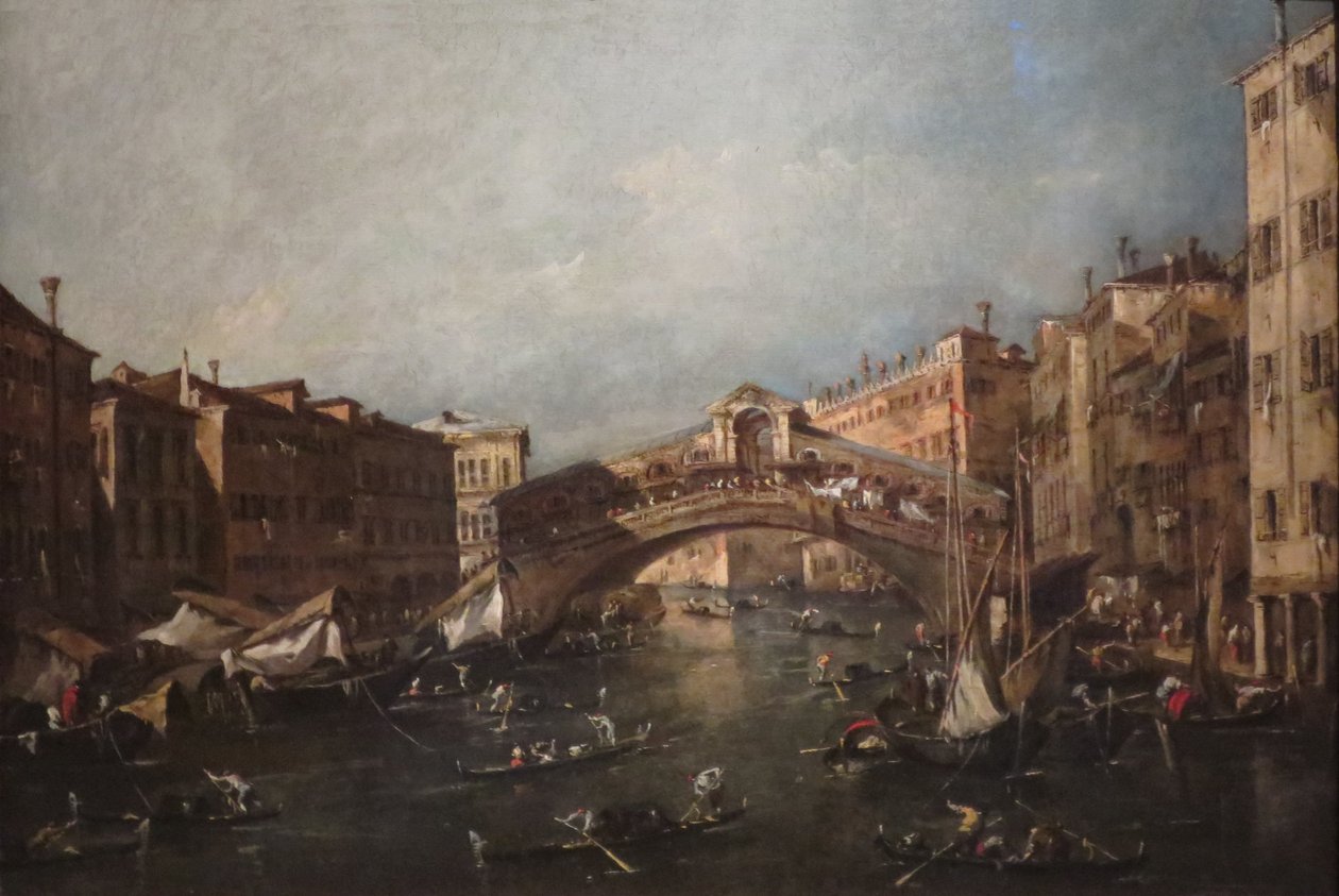 Vista de Rialto, Veneza, a partir do Grande Canal de Francesco Guardi