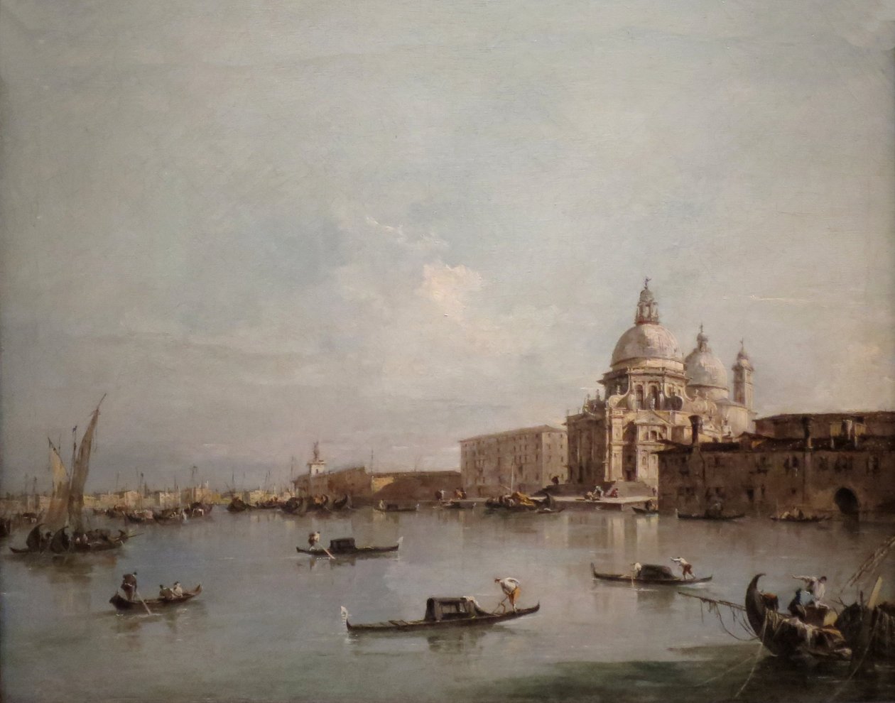Vista de Santa Maria della Salute com a Dogana di Mare de Francesco Guardi