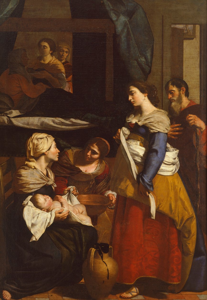 Nascimento da Virgem, por Francesco Guarino (1611-1654) de Francesco Guarino