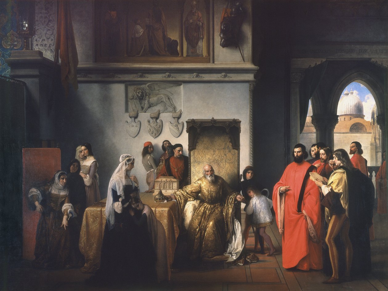 Remoção do Doge Francesco Foscari (Os dois Foscari) de Francesco Hayez