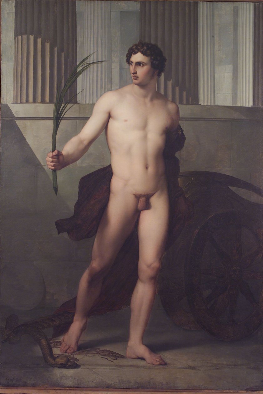 Italiano:  Atleta trionfante O atleta vitorioso de Francesco Hayez