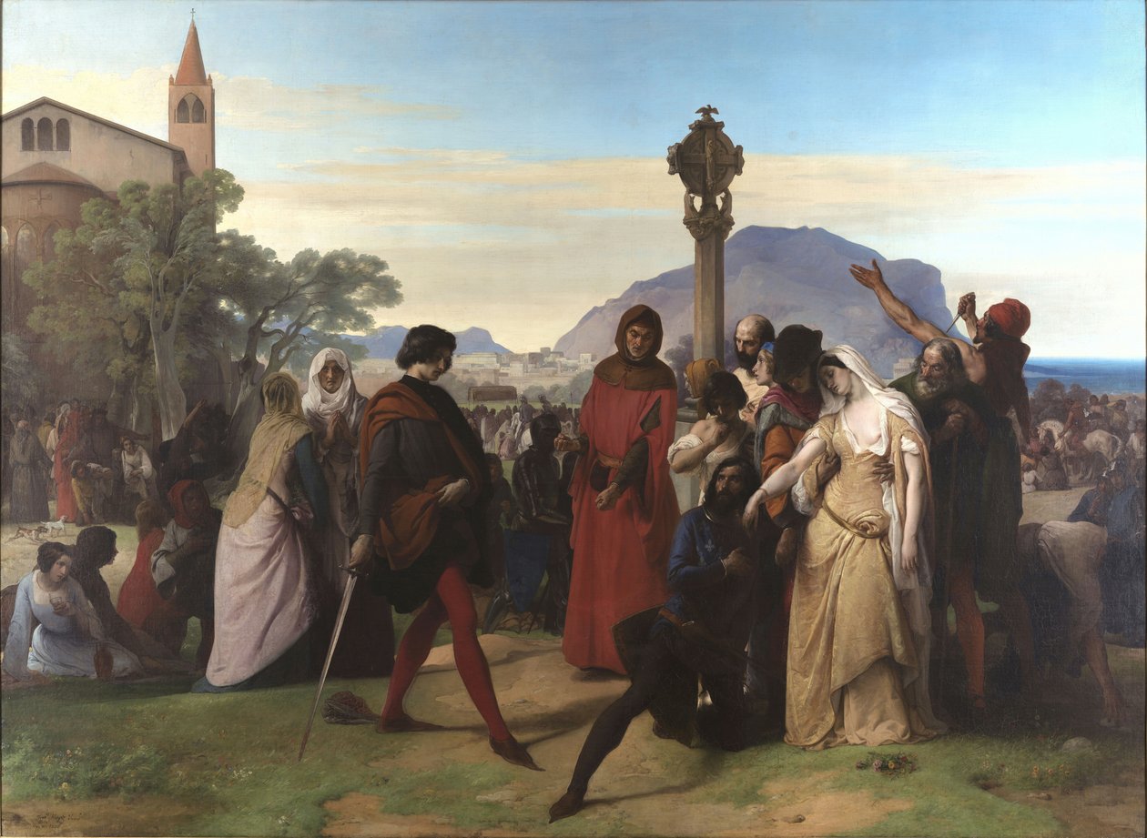 Italiano: I vespri siciliani As vésperas sicilianas de Francesco Hayez