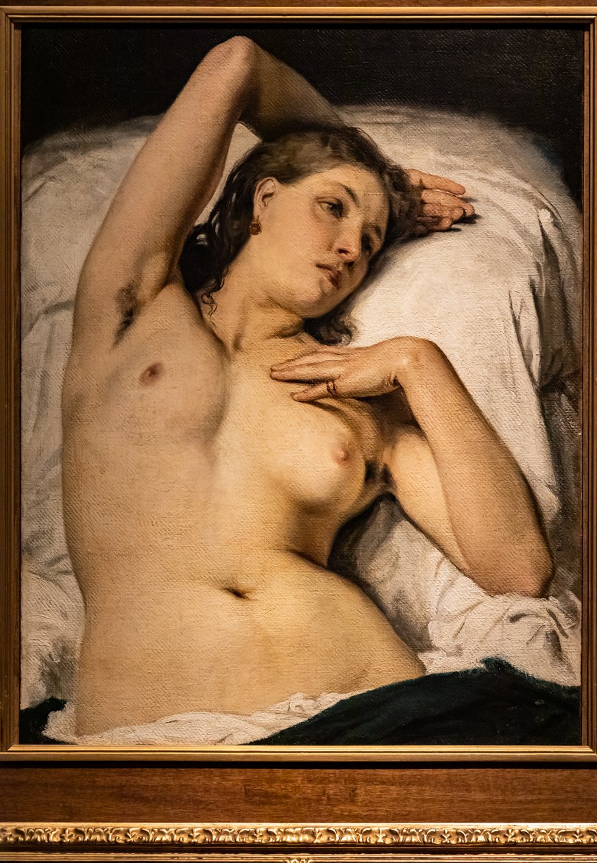 Nua de Mulher (Modelo em repouso) de Francesco Hayez