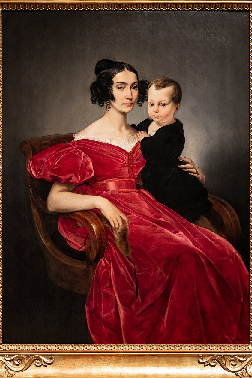 Retrato da Condessa Teresa Zumali Marisili e do seu filho Giuseppe de Francesco Hayez