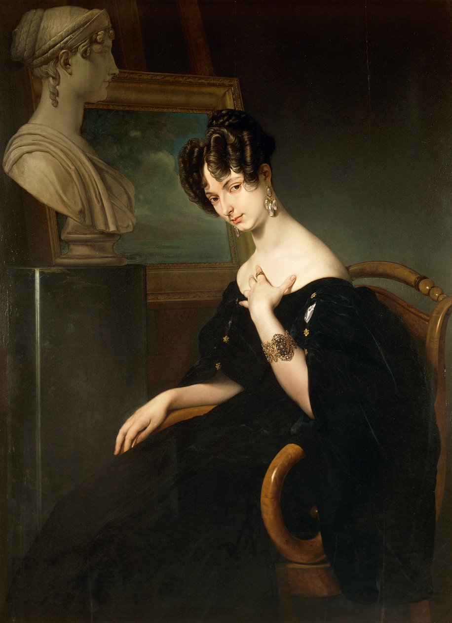 Retrato de Cristina Trivulzio Belgiojoso, de Francesco Hayez (1791-1882), óleo sobre tela de Francesco Hayez