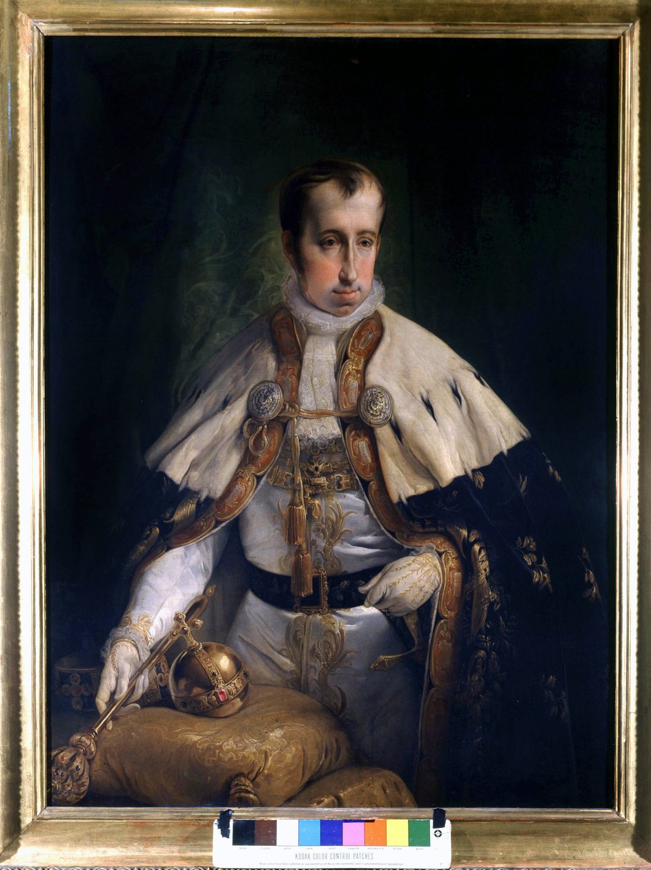 Retrato de Fernando I (1793 - 1875), Imperador da Áustria por Francesco Hayez (1791 - 1882). Museo del Risorgimento. Milão de Francesco Hayez