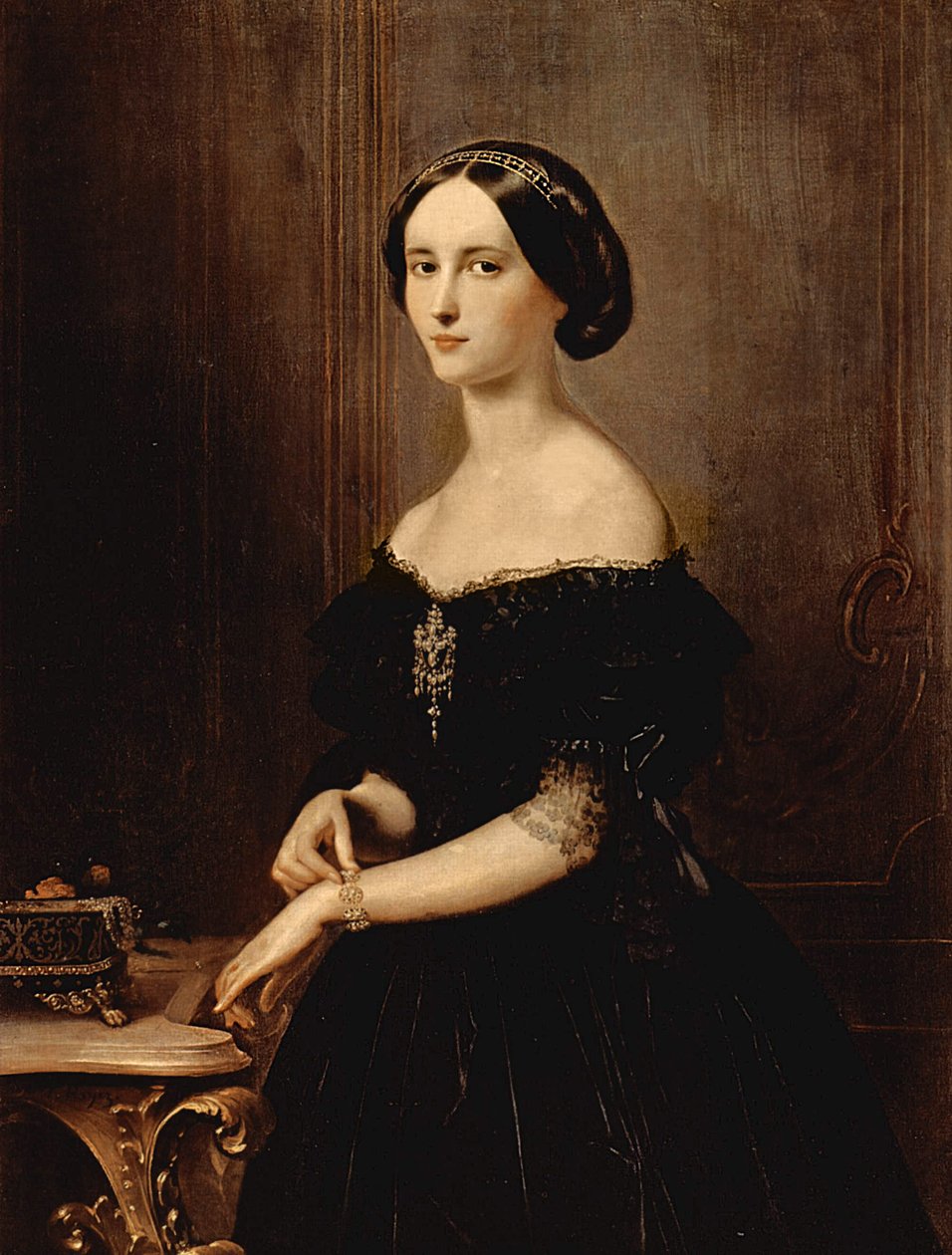 Retrato de uma mulher veneziana, c.1852 de Francesco Hayez
