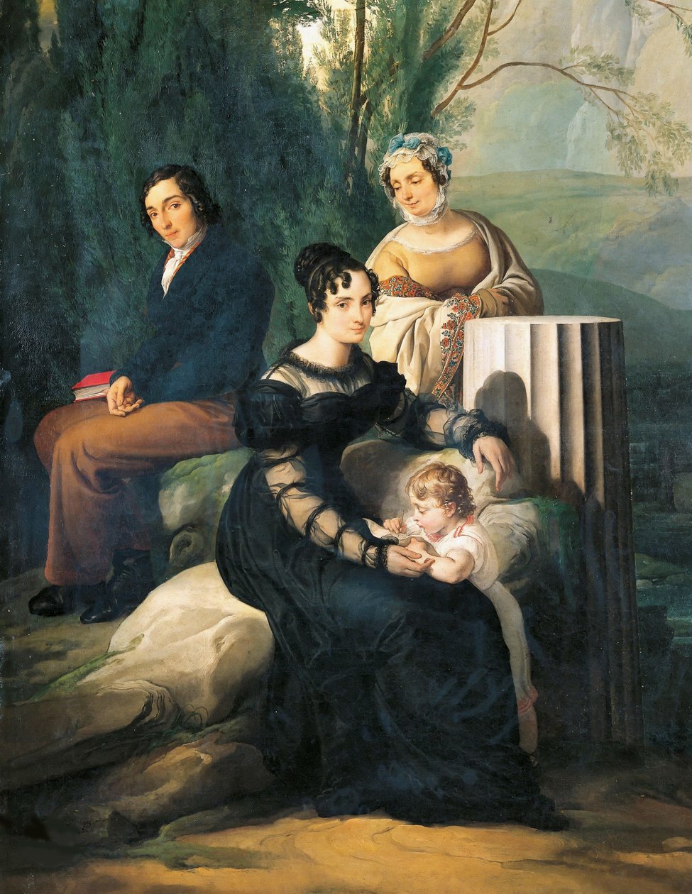 Retrato da Família Borri Stampa, 1822. de Francesco Hayez