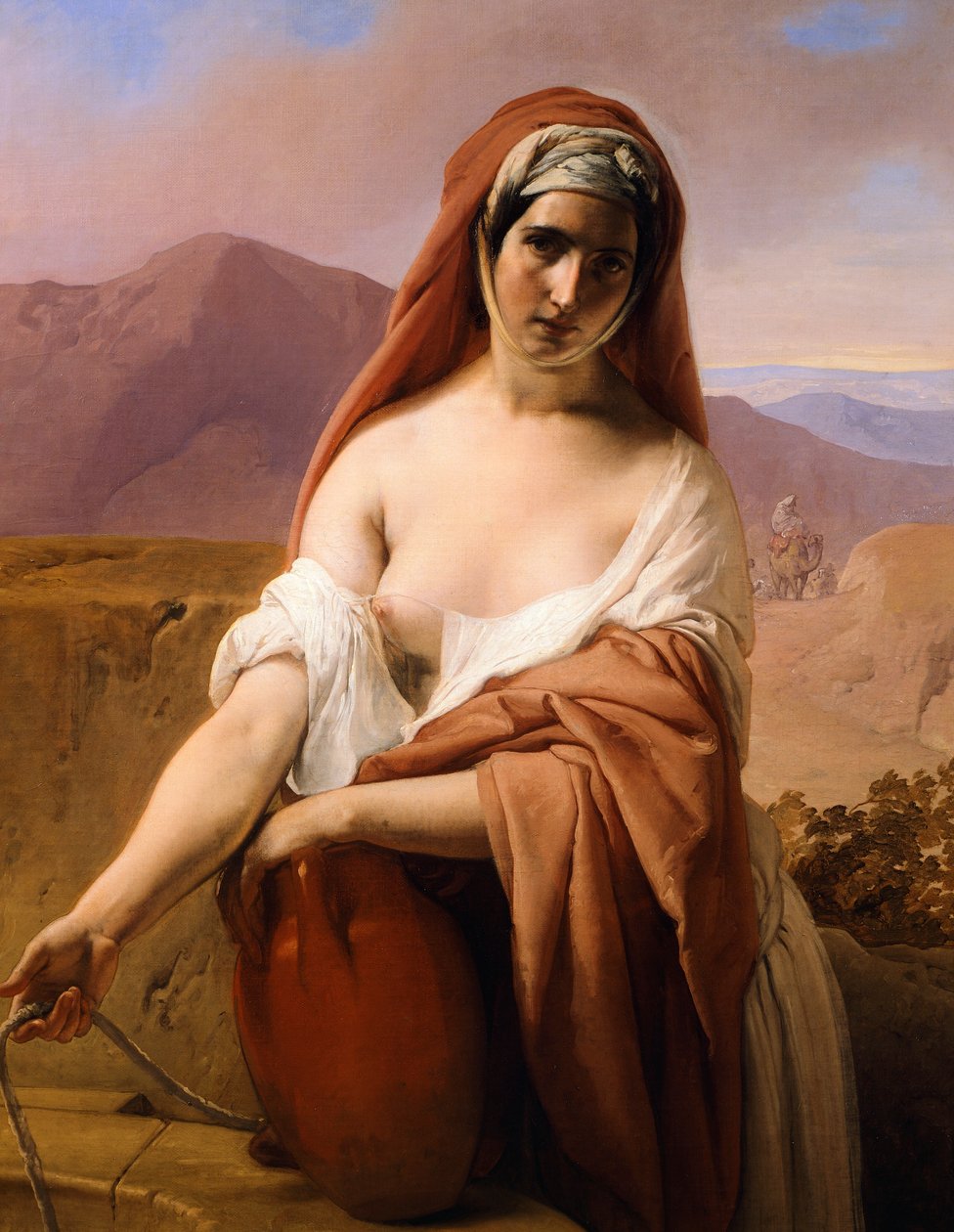 Rebecca no Poço, de Francesco Hayez de Francesco Hayez
