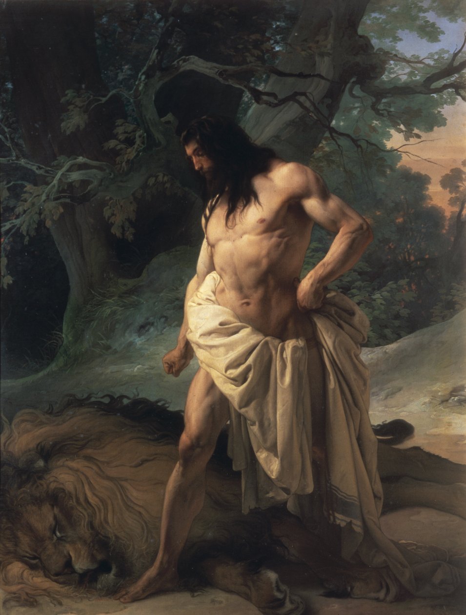 Sansão mata o leão de Francesco Hayez