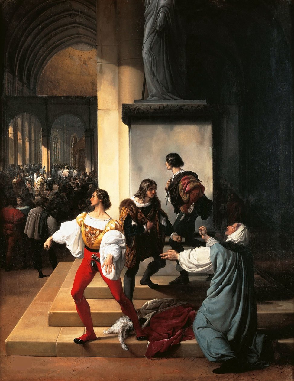 A Conspiração Lampugnani, 1826. de Francesco Hayez