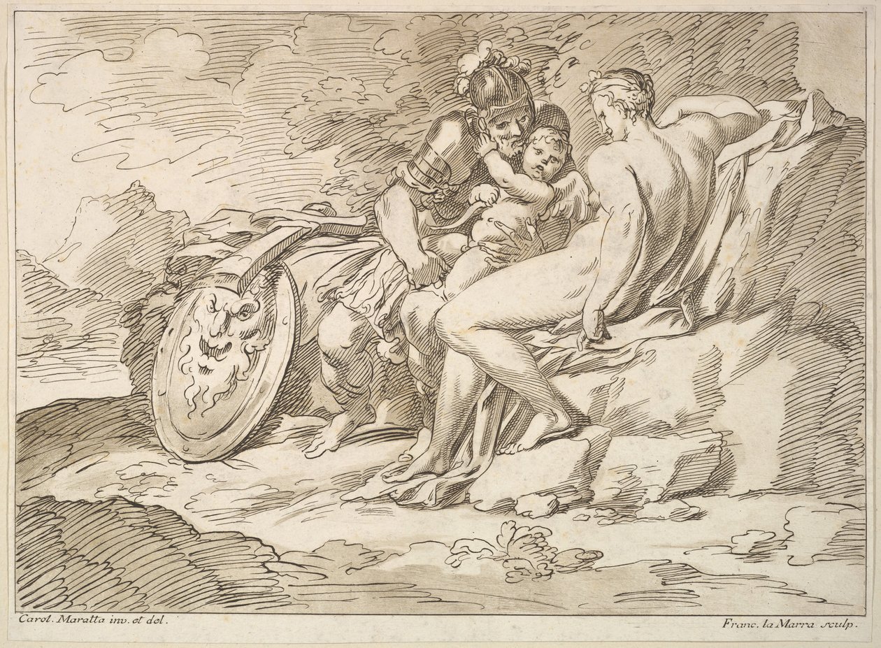 Vênus, Marte e Cupido, 1725-80. de Francesco Lamarra