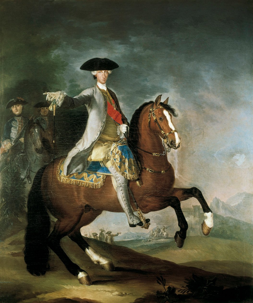 Retrato de Carlos III de Bourbon King of Spain (óleo sobre tela) de Francesco Liani
