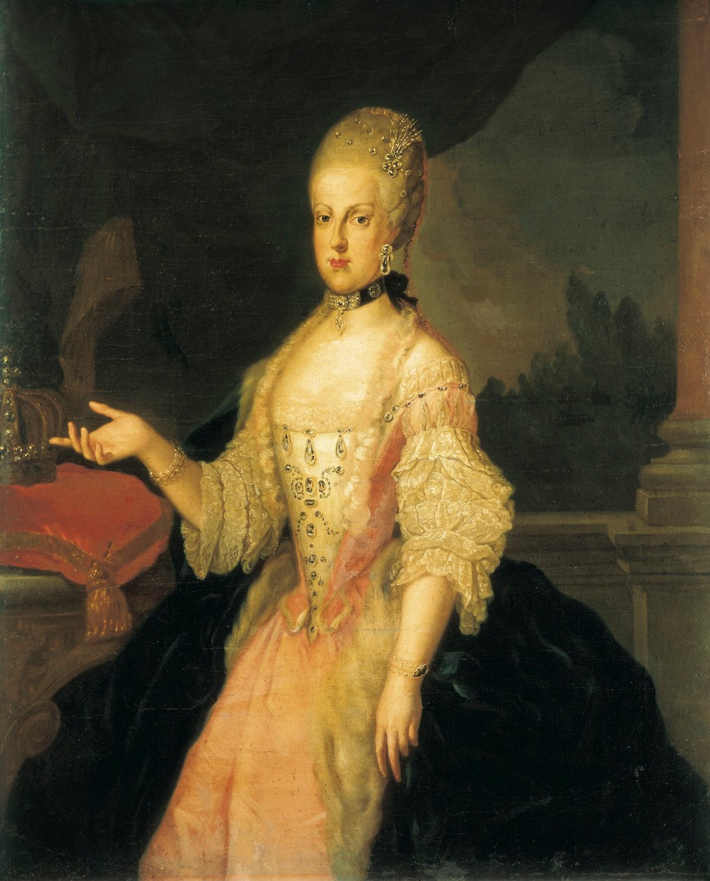Retrato de Marie Caroline da Áustria de Francesco Liani