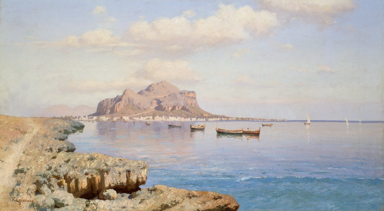 Vista de Palermo, de Francesco Lojacono (1838-1915), óleo sobre tela, 50,5x91,5 cm de Francesco Lojacono