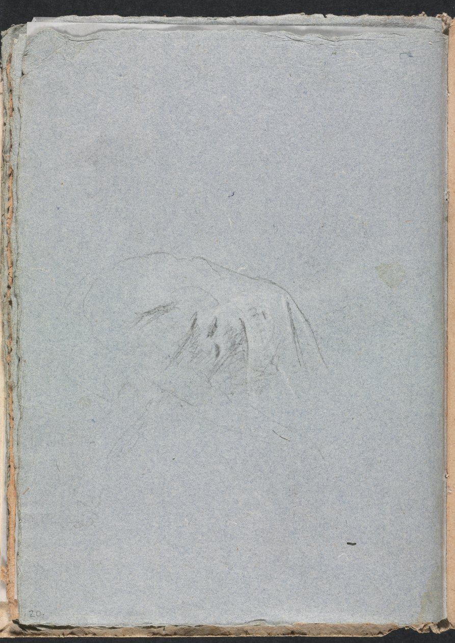 Verona Sketchbook: Drapery, página 20, 1760. de Francesco Lorenzi