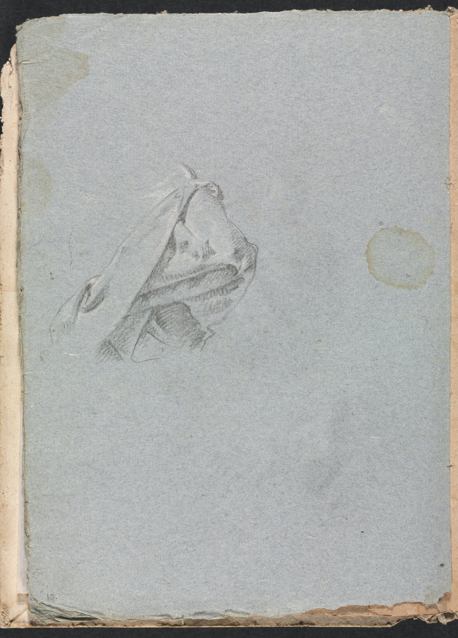 Verona Sketchbook: Drapery study page 10, 1760. de Francesco Lorenzi