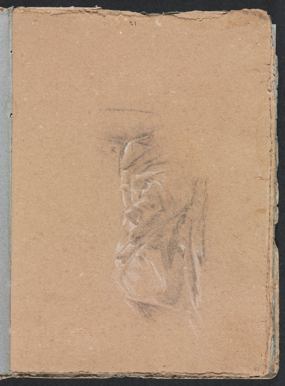 Verona Sketchbook: Drapery study page 41, 1760. de Francesco Lorenzi