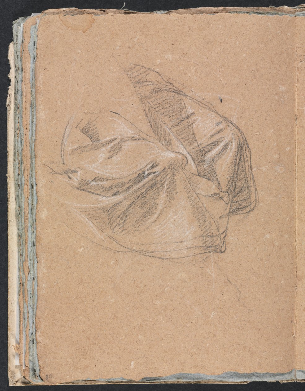 Verona Sketchbook: Drapery study page 50, 1760. de Francesco Lorenzi