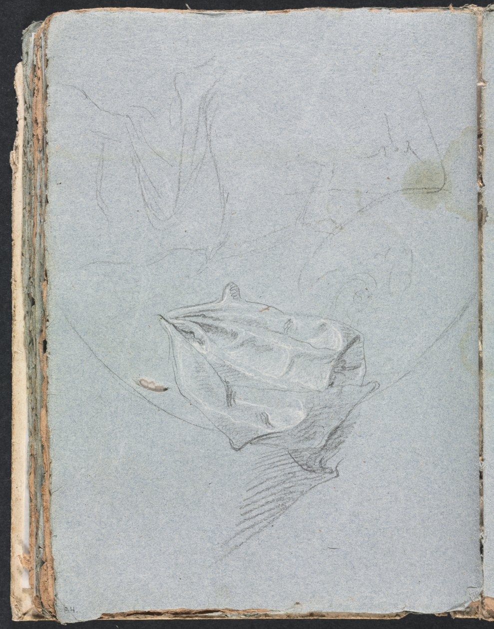 Verona Sketchbook: Drapery study page 84, 1760. de Francesco Lorenzi