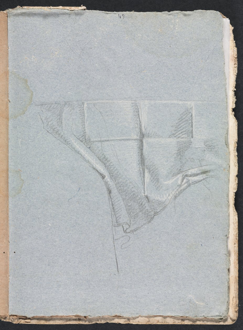 Verona Sketchbook: Drapery study page 93, 1760. de Francesco Lorenzi