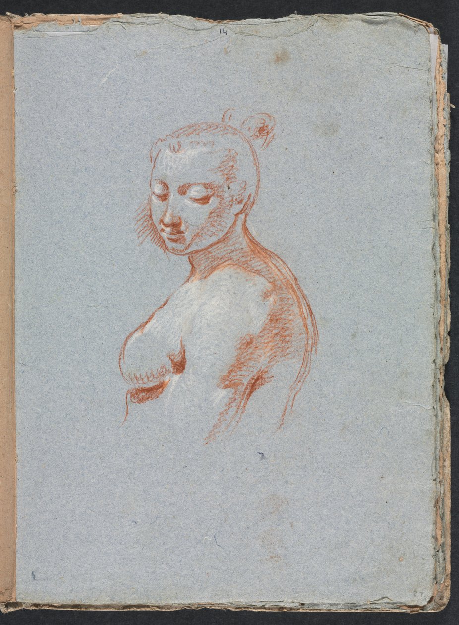Verona Sketchbook: Female nude página 27, 1760. de Francesco Lorenzi