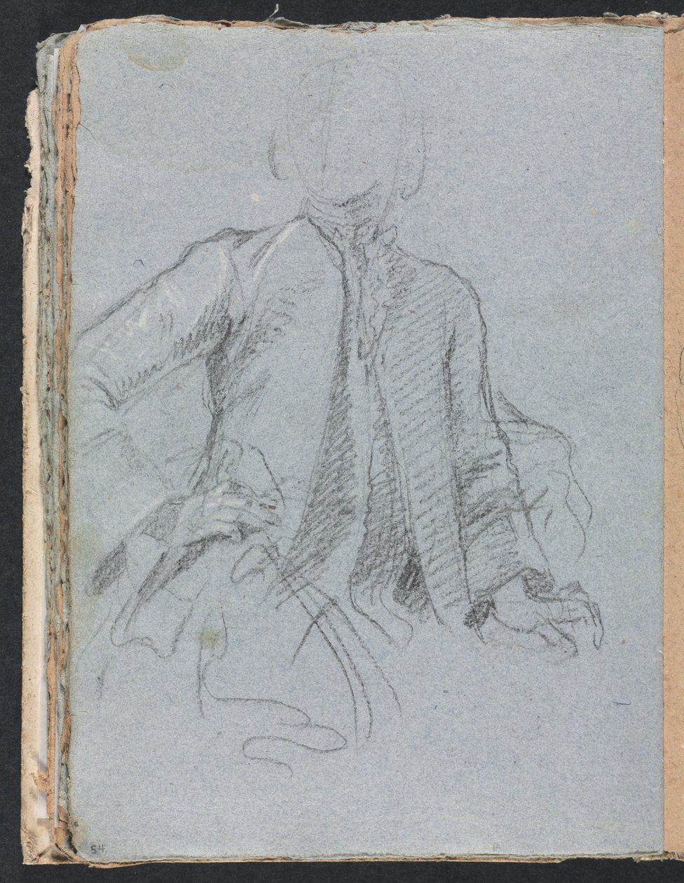 Verona Sketchbook: Gentleman, página 54, 1760. de Francesco Lorenzi