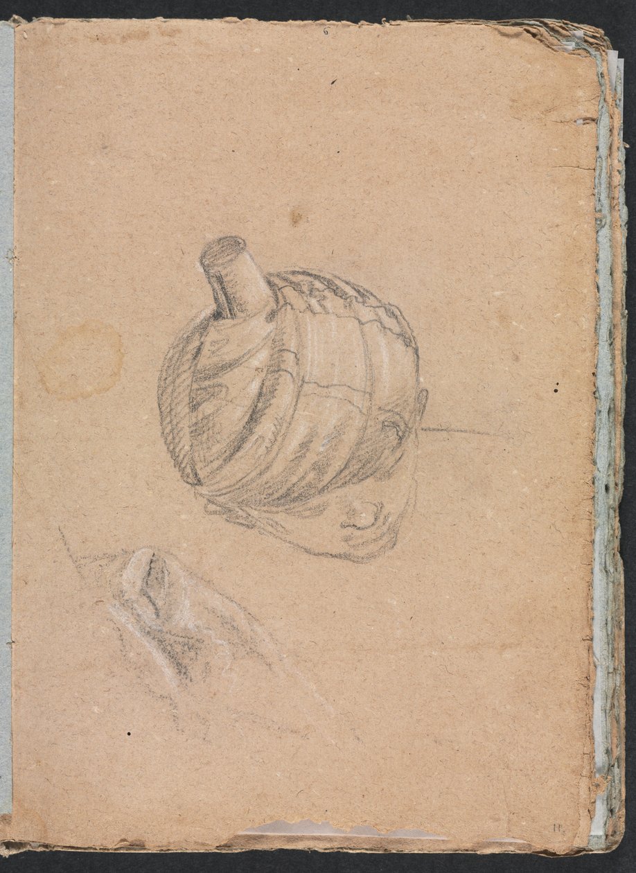 Caderno de desenho de Verona: Cabeça com turbante, página 11, 1760. de Francesco Lorenzi