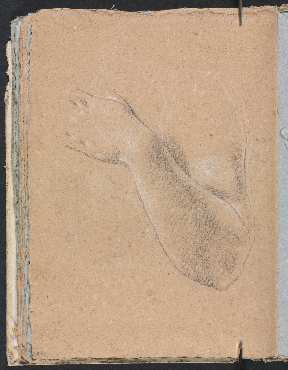 Caderno de desenho de Verona: braço esquerdo e mão, páginas 46, 1760. de Francesco Lorenzi