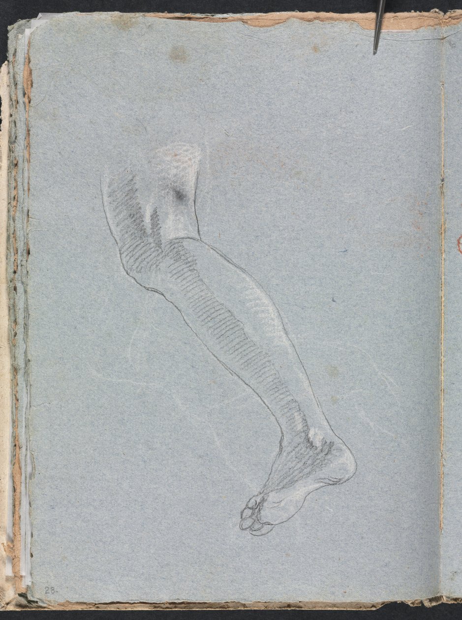 Caderno de Verona: perna esquerda, página 28, 1760. de Francesco Lorenzi