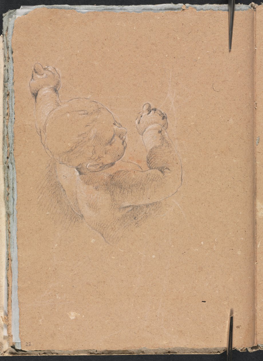 Verona Sketchbook: Putto, página 22, 1760. de Francesco Lorenzi