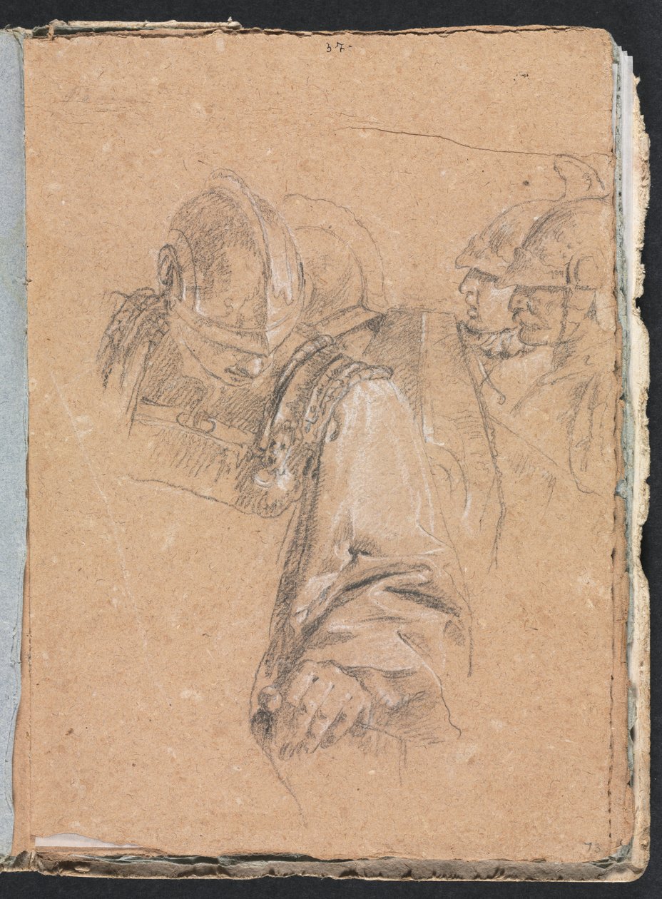 Verona Sketchbook: Soldiers, páginas 73, 1760. de Francesco Lorenzi