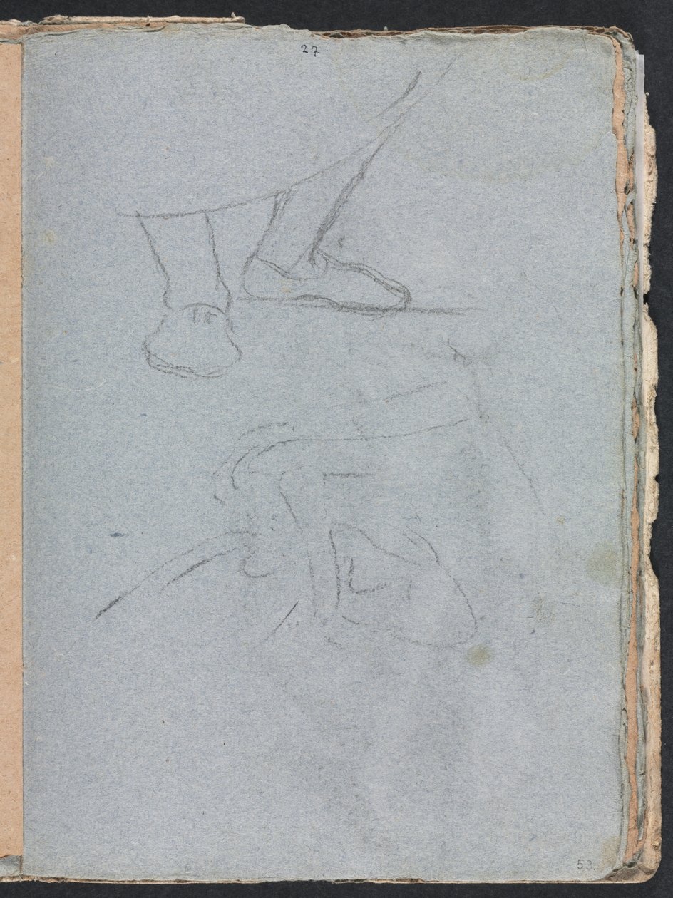 Caderno de desenho de Verona: Estudo dos pés, páginas 53, 1760. de Francesco Lorenzi