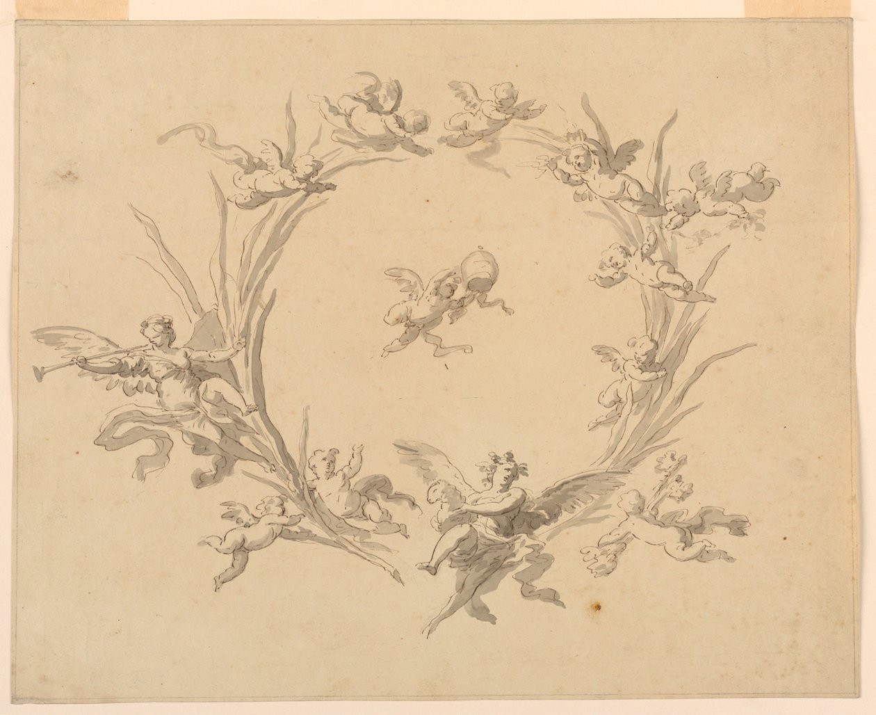 Estudo para Decoração de Afresco, Palácio do Quirinal, Roma de Francesco Manno