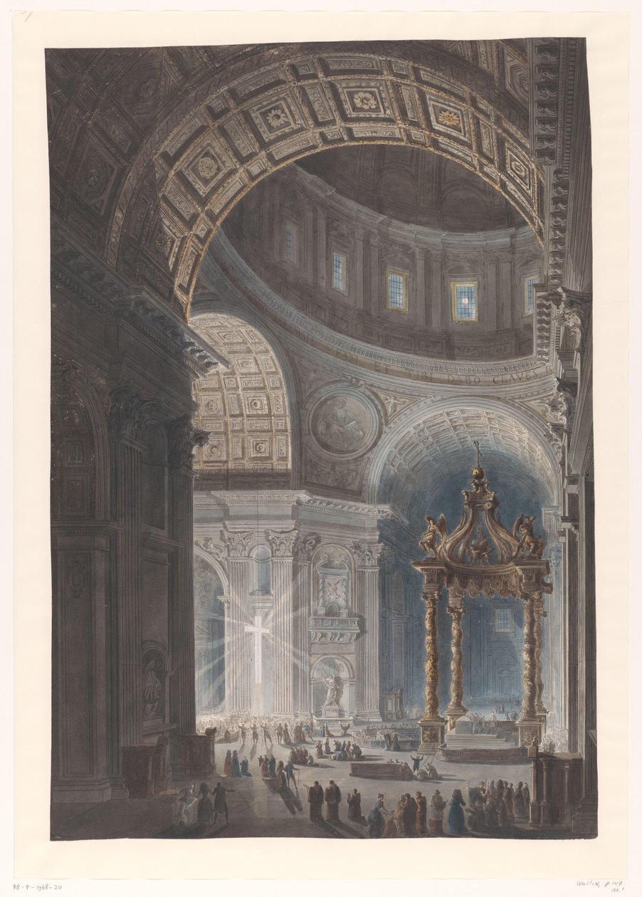 Iluminação da Santa Cruz em São Pedro
Iluminação da Cruz na Basílica de São Pedro de Francesco Piranesi