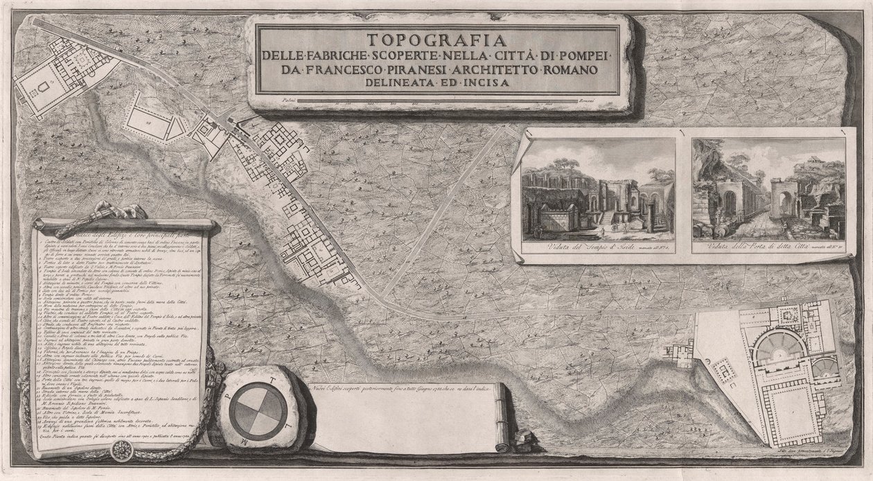 Topografia das Fábricas Descobertas na Cidade? de Pompéia de Francesco Piranesi