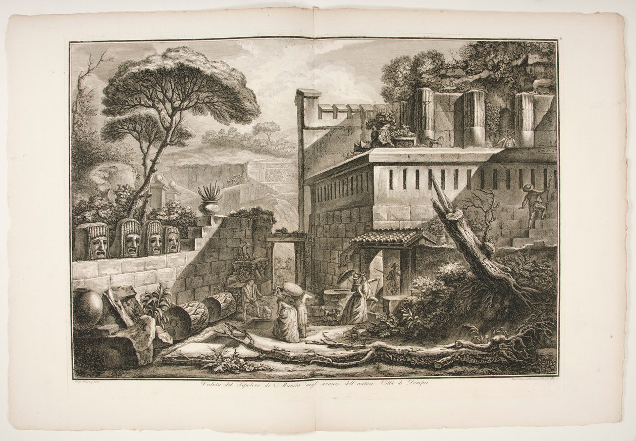Vista do Sepulcro de Marnia negl de Francesco Piranesi